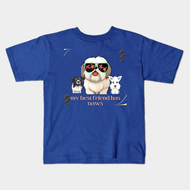 my best friend has paws t shirt Kids T-Shirt by CECY  FASHIONS